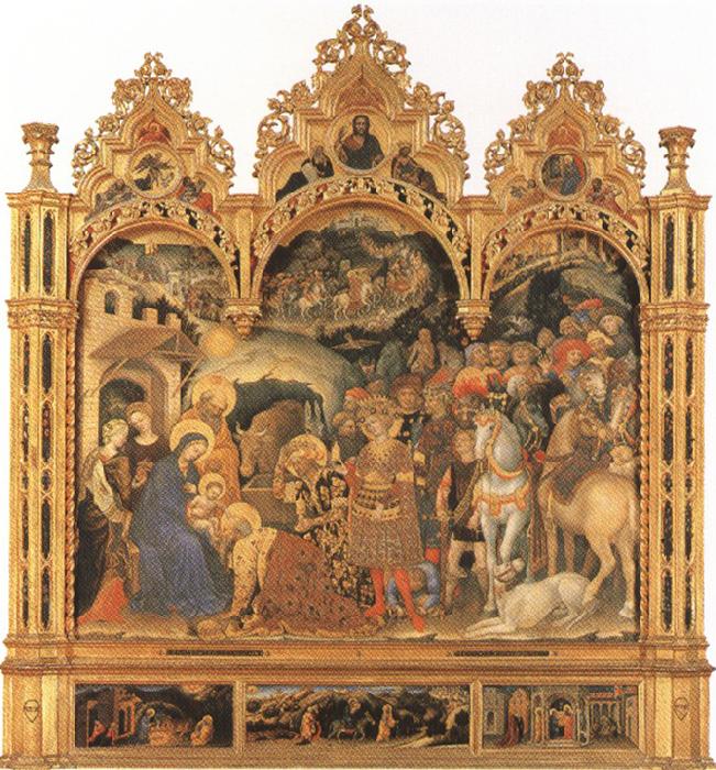 Sandro Botticelli Gentile da Fabriano,Adoration of the Magi (mk36) China oil painting art